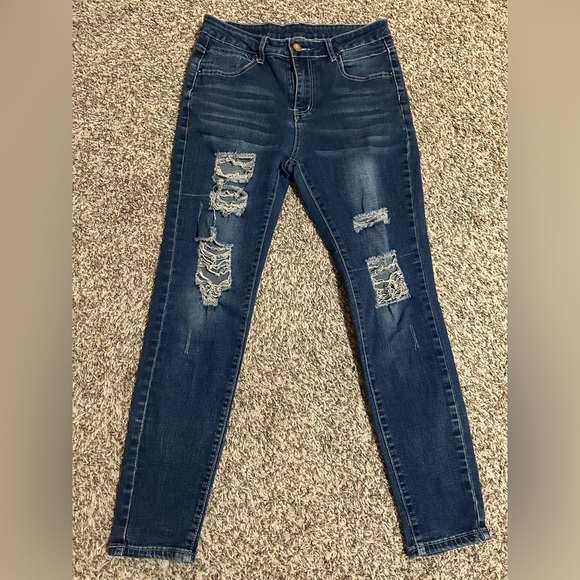Roswear Denim - Roswear Distressed Blue Jeans for Women